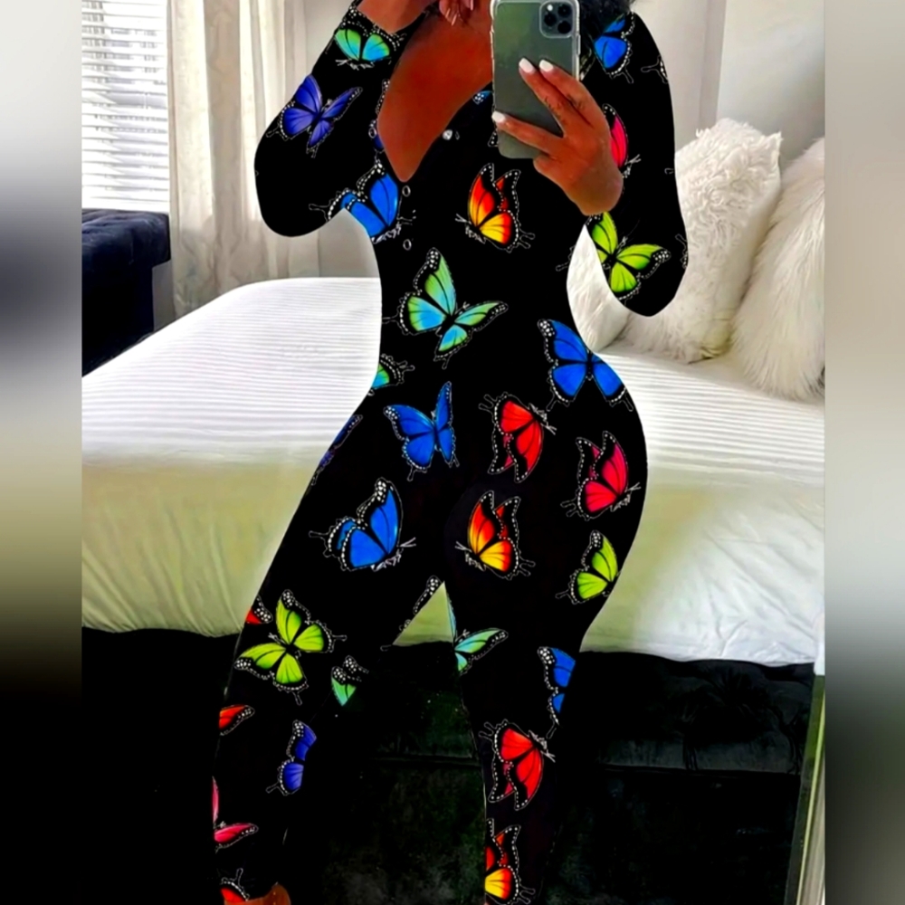 Ladies one piece butterfly bodysuit size approx 14